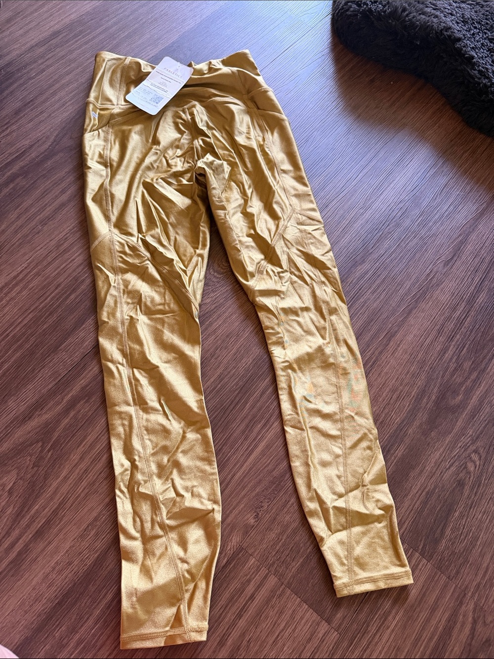 Kids Gold Active Leggings - Unbranded